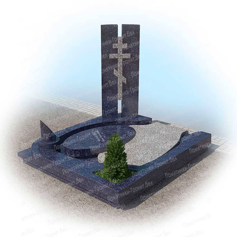 Памятник с крестом в Монастырщина на могилу фото